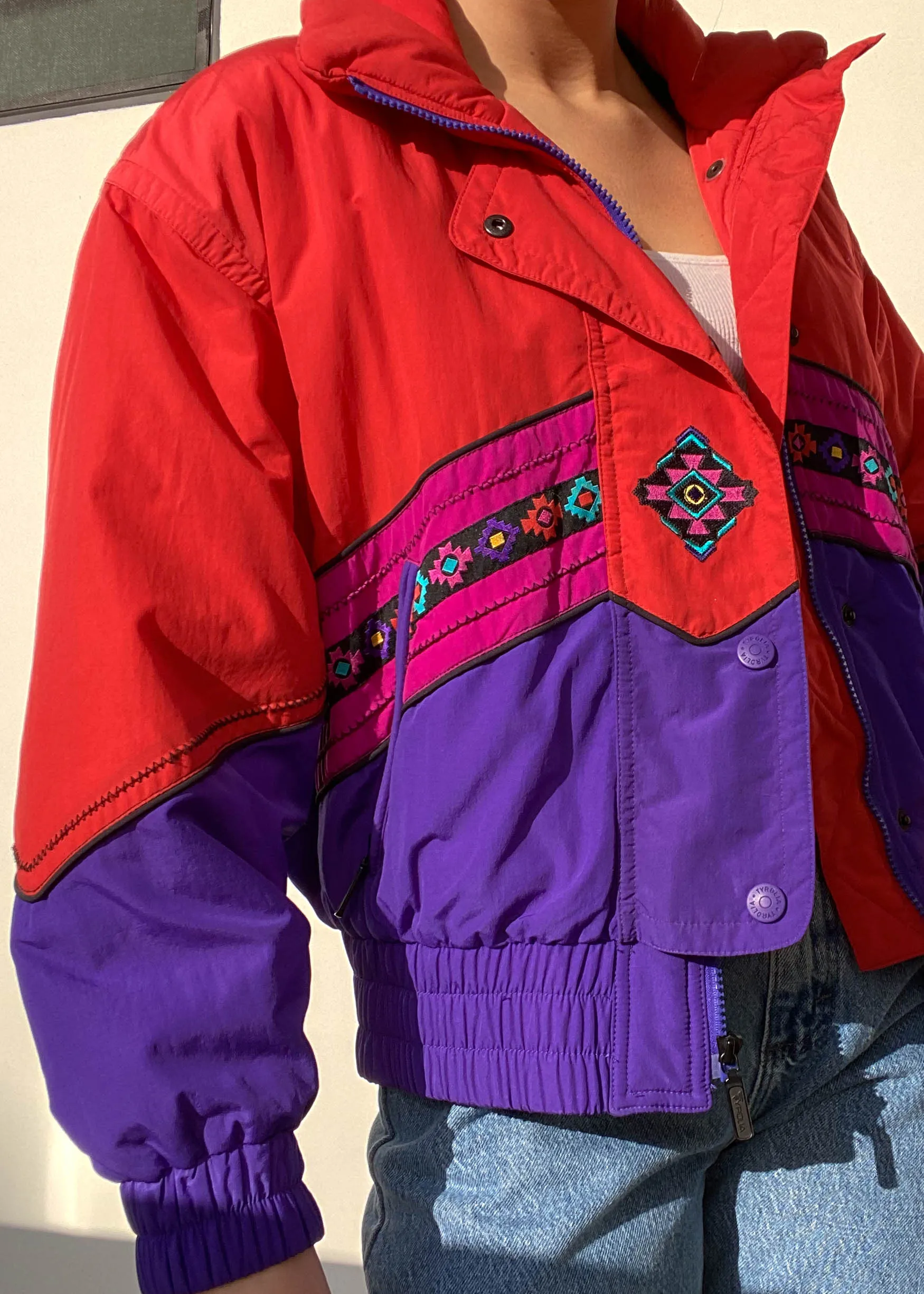 Red & Purple 80's Puffer (S)