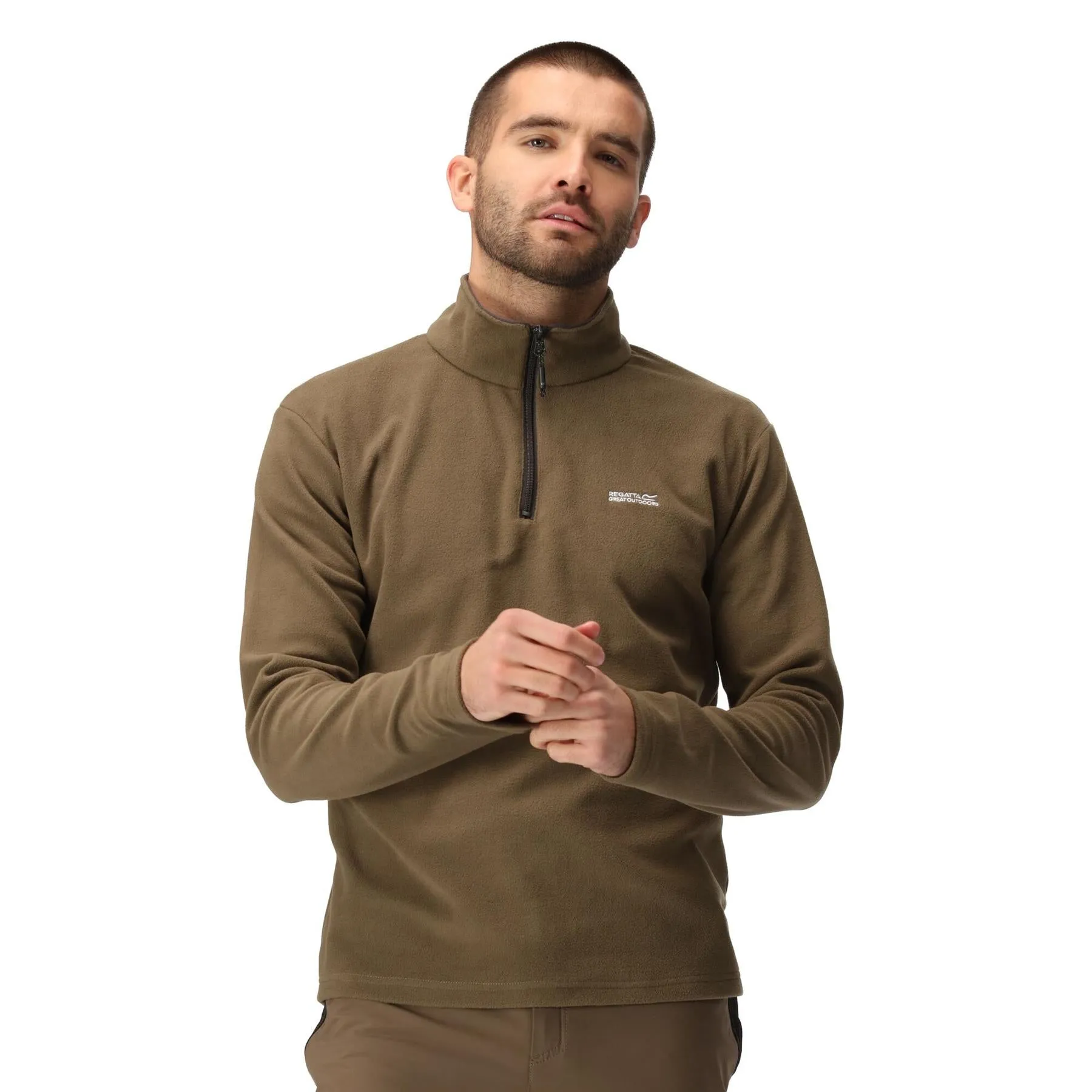 Regatta Mens Thompson Half Zip Light Micro Fleece | Dark Colours