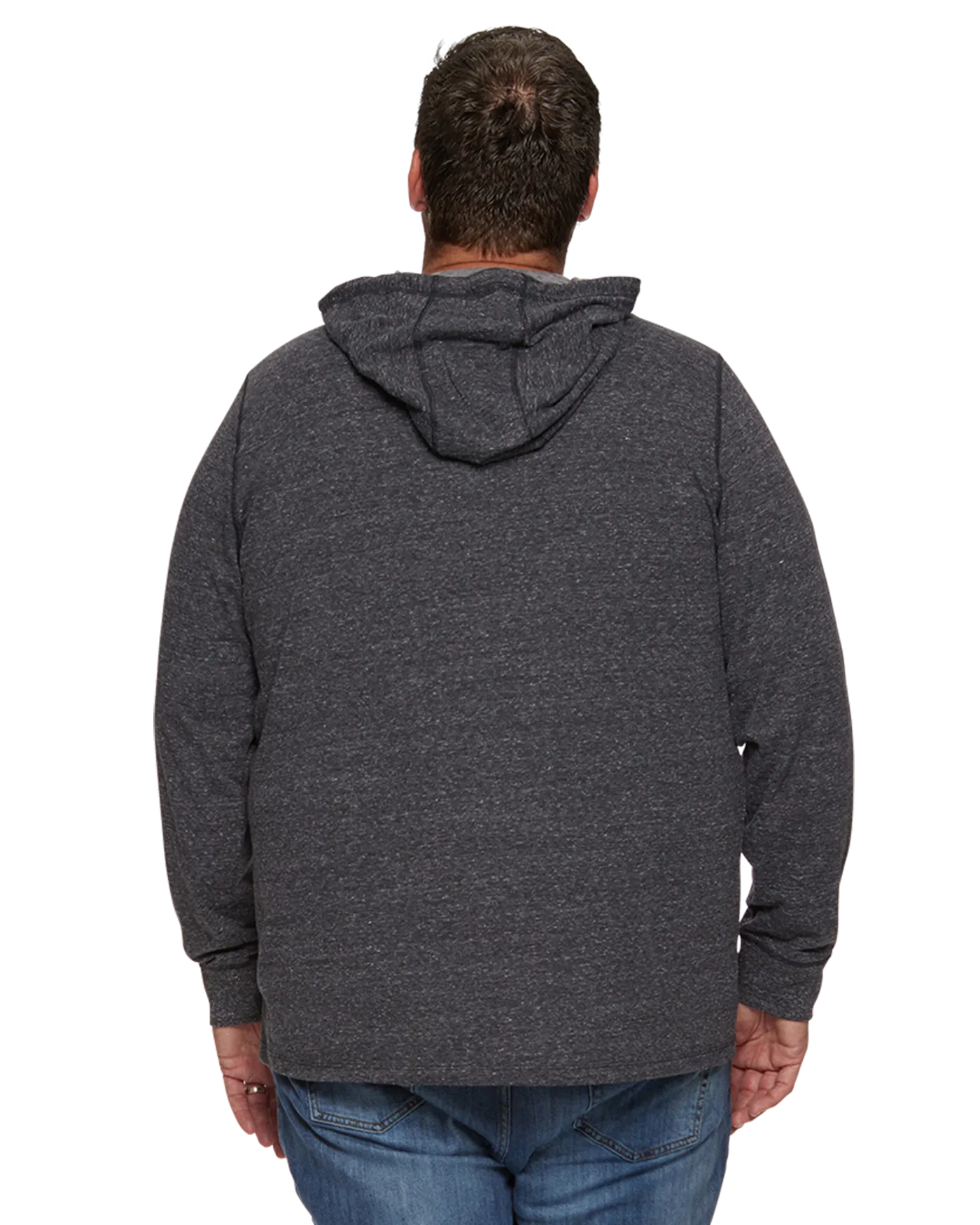 ROLLINS SNOW SLUB HOODED HENLEY BIG & TALL