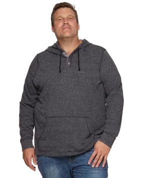 ROLLINS SNOW SLUB HOODED HENLEY BIG & TALL