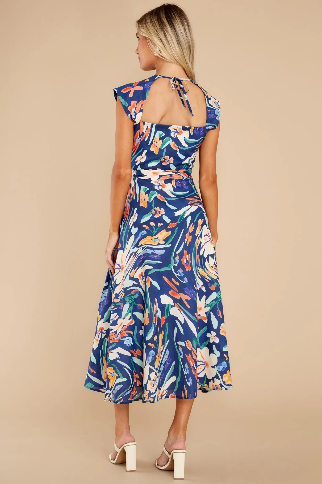 Rosa Jaleo Azul Print Dress