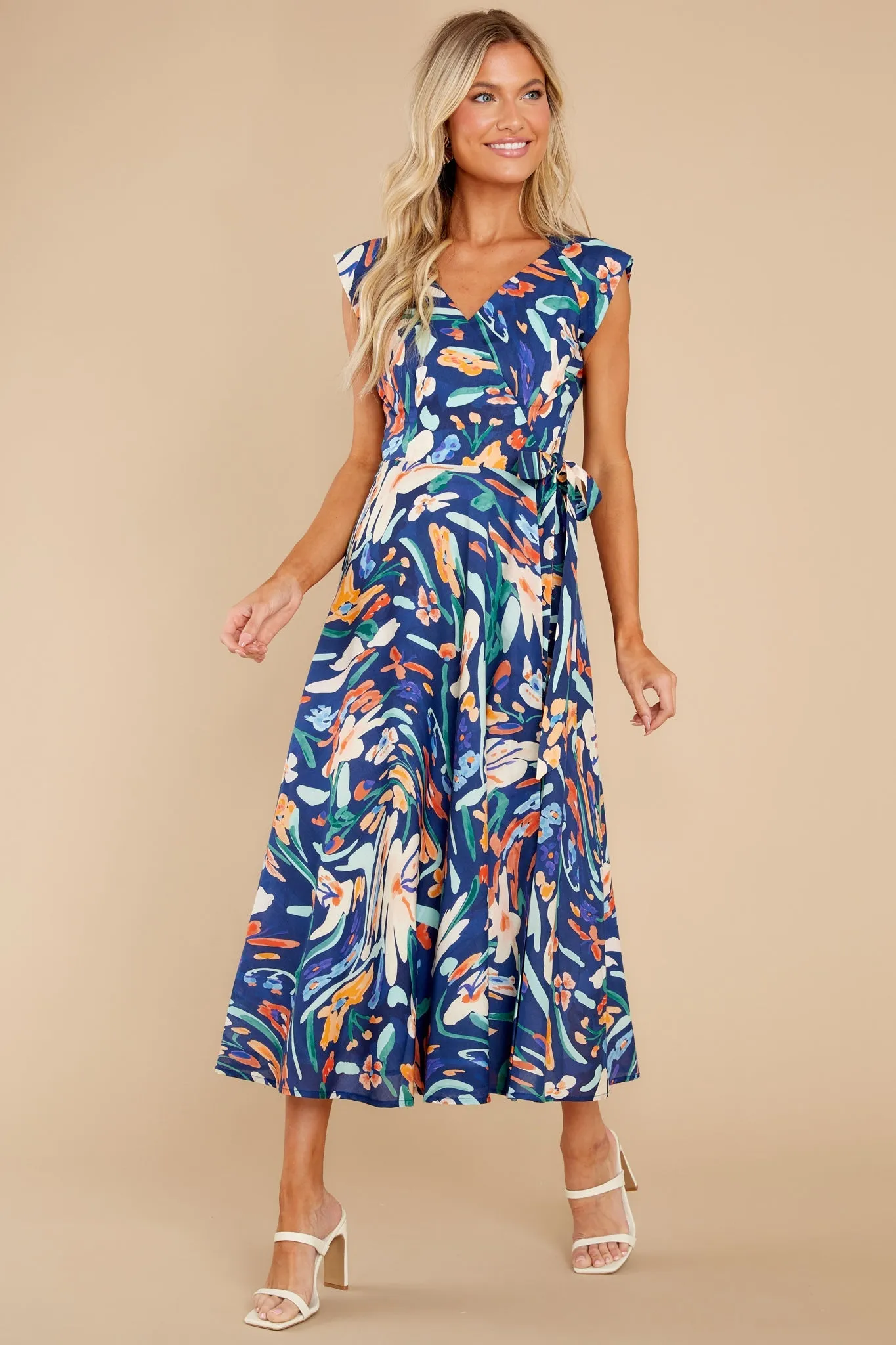 Rosa Jaleo Azul Print Dress