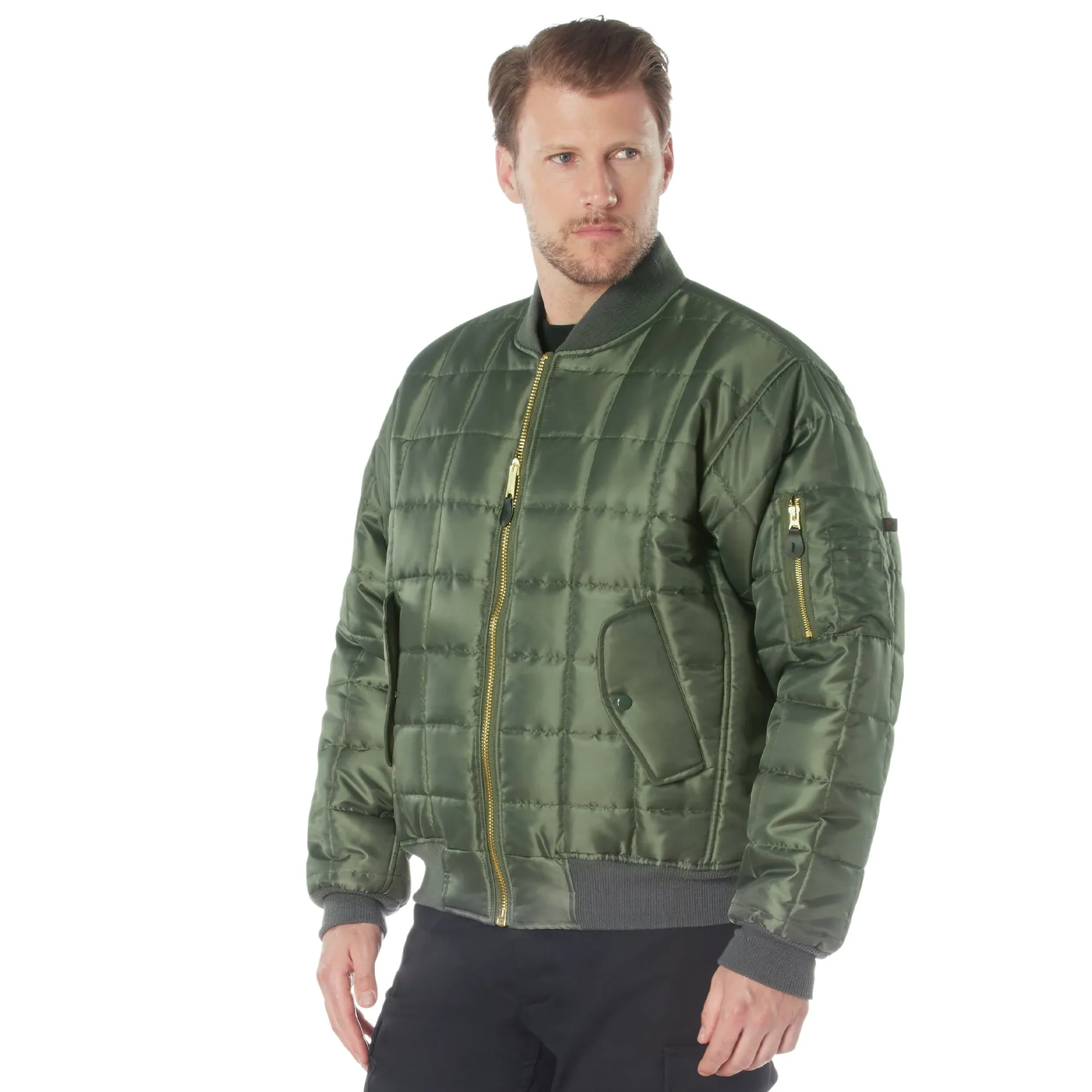 Rothco Quilted MA-1 Flight Jacket-SAGE