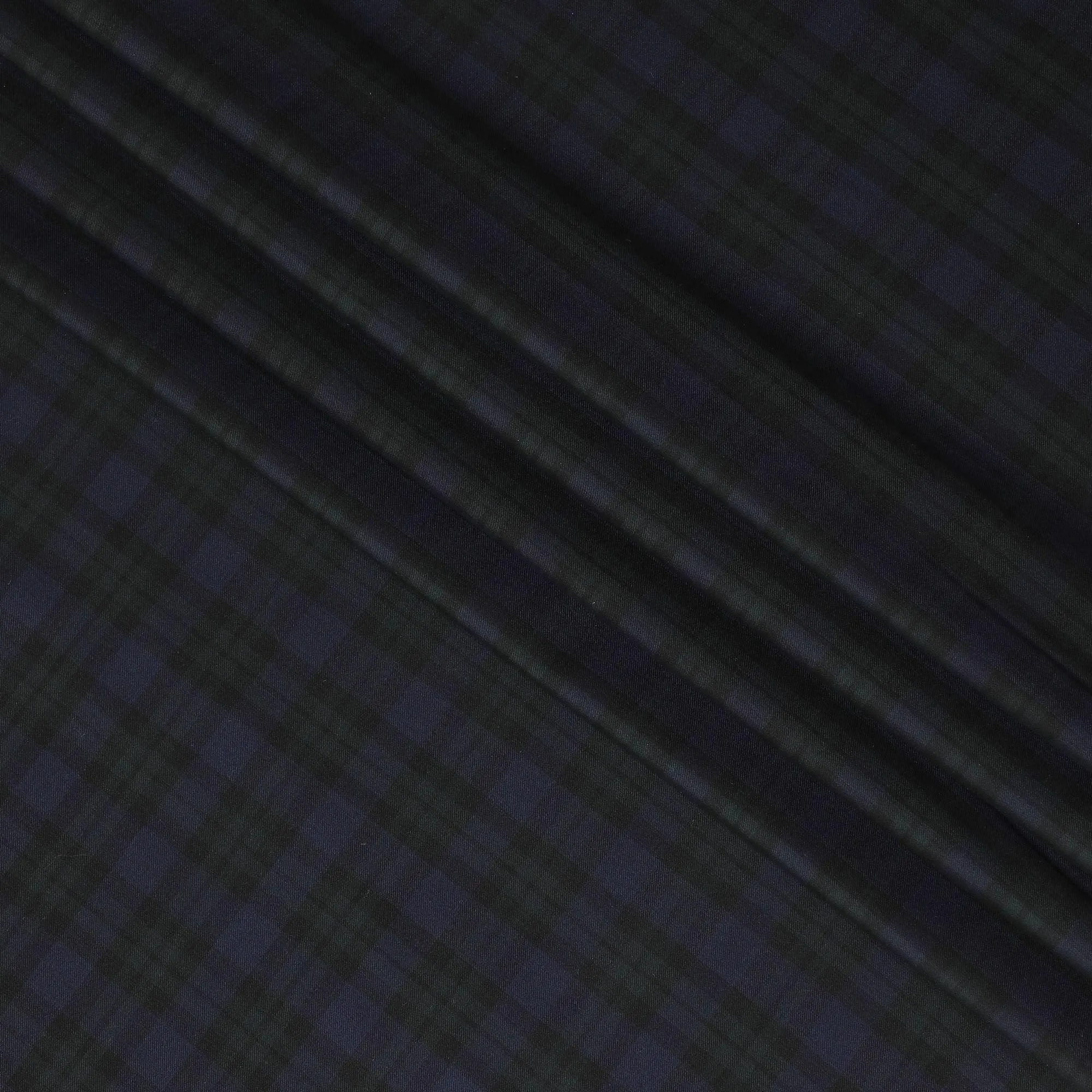 Royal blue Premium English Super 120's all wool suiting fabric with bottle green and black checks design-D11419