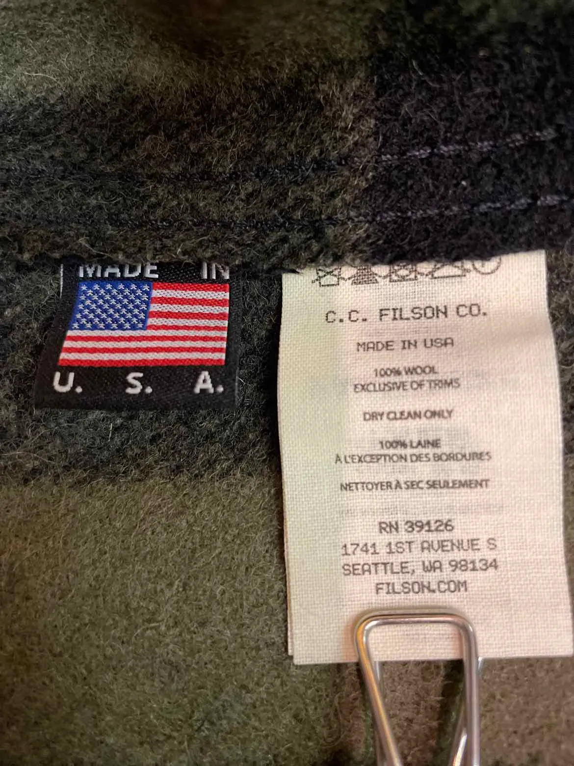 Size XXL Filson Men's Fleece