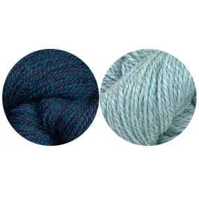 Skylar Big Scarf Kit (Navy Heather/Sky Heather)