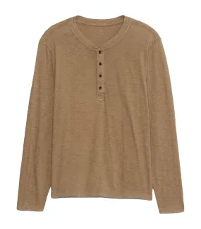 Soft Wash Henley T-Shirt Marshland Tan