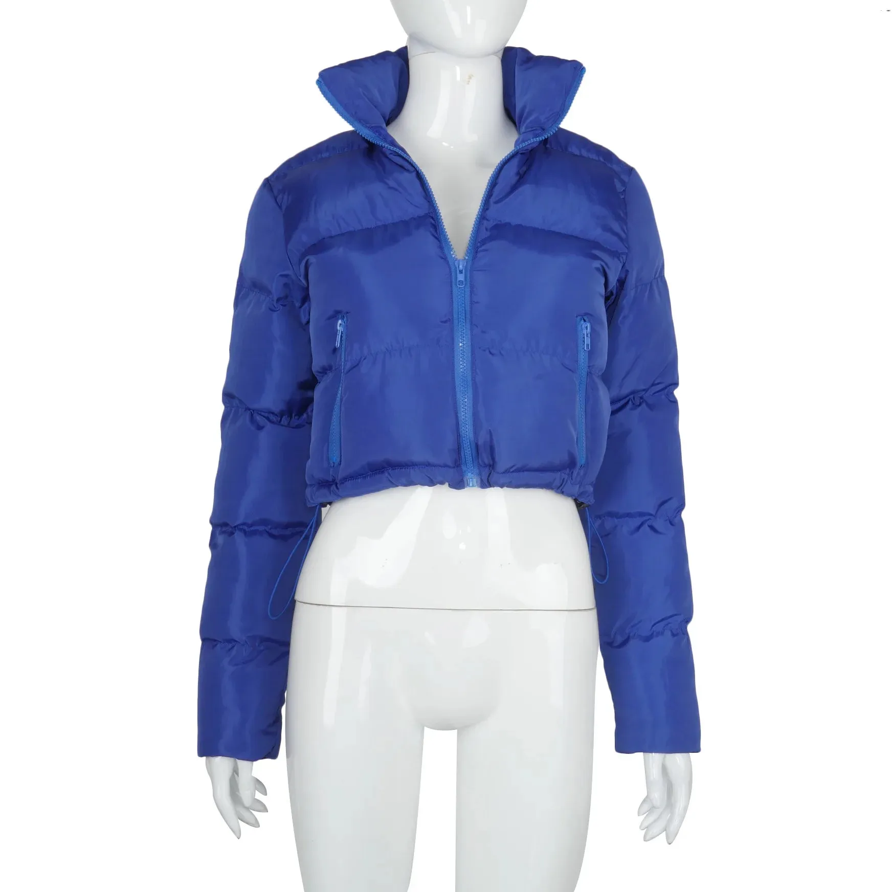 Solid Color Stand Collar Puffer Jacket (6 colors)