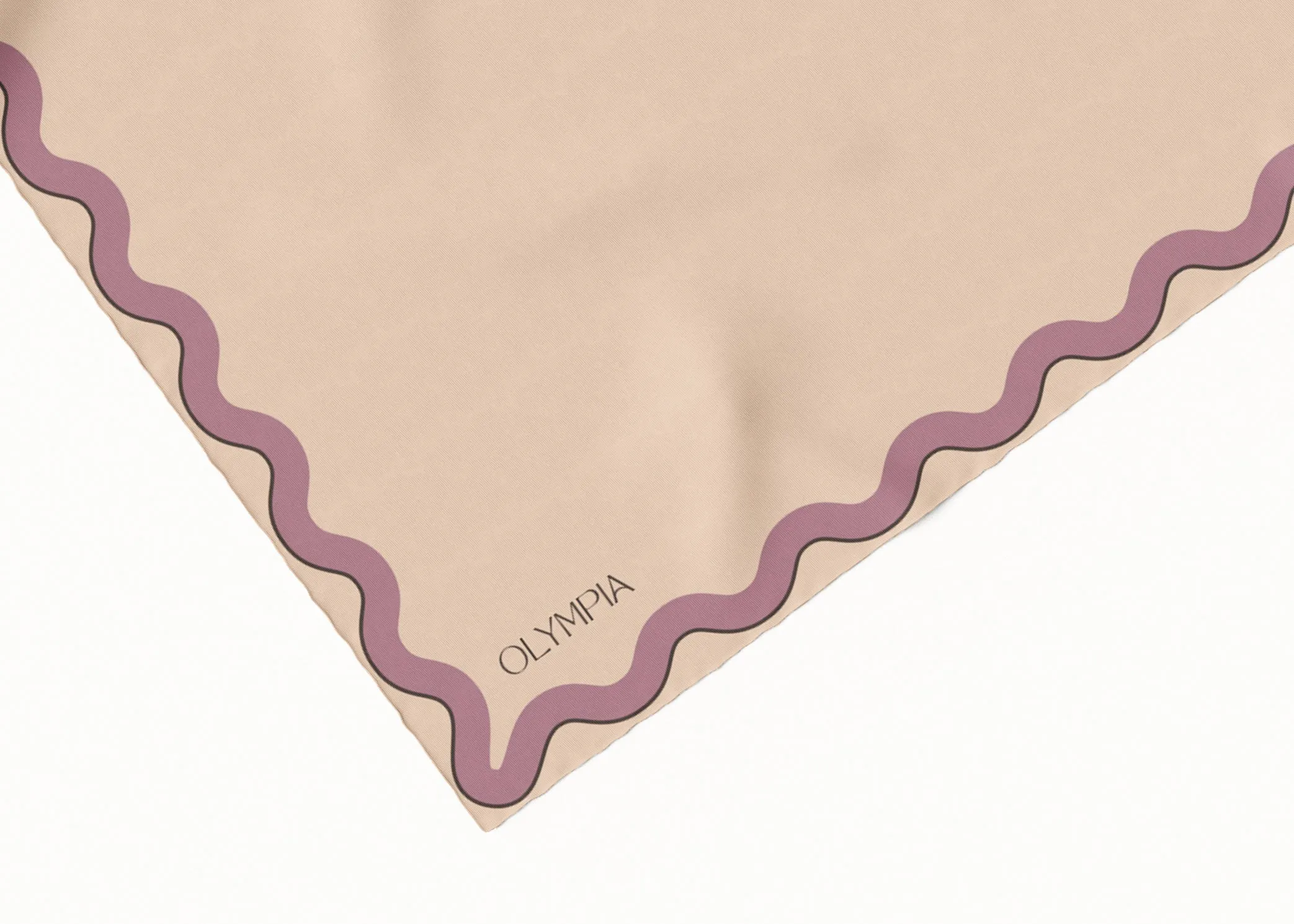 Sophie Dusty Peach/Lavender Silk Scarf - 54x54