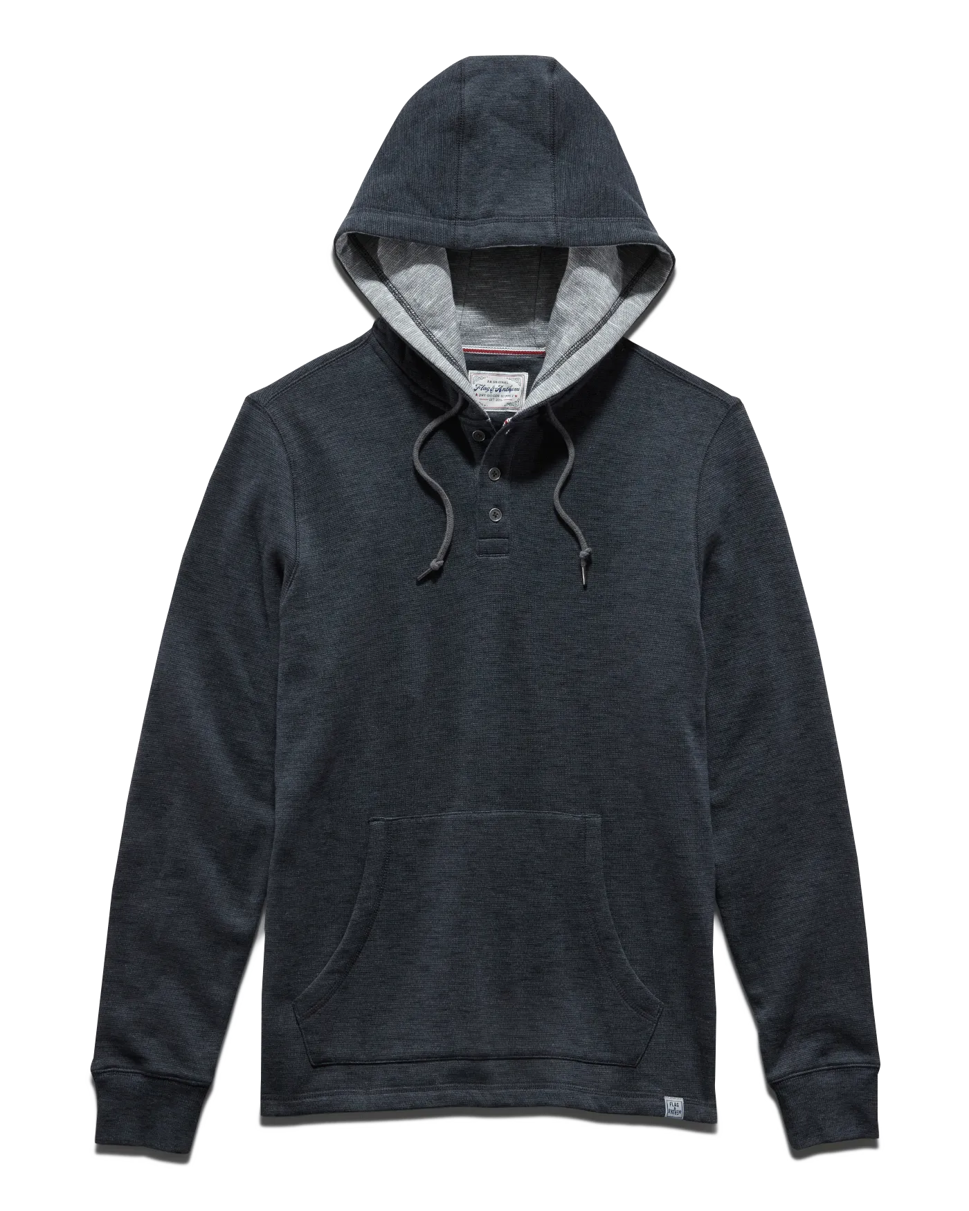 SOUTHOLD HEATHERED SLUB HOODED HENLEY