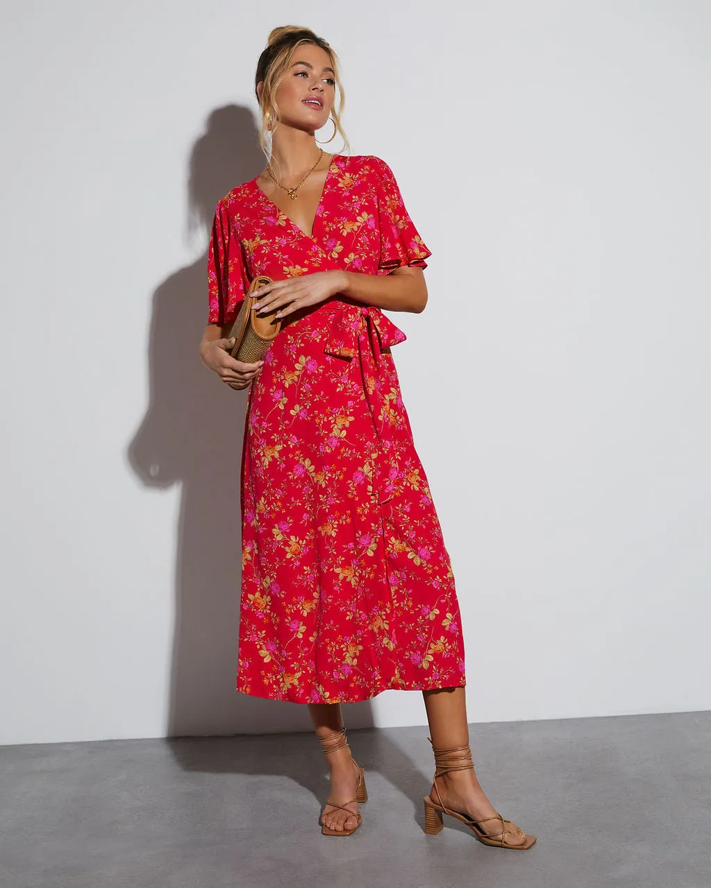 Spring Celebrations Floral Wrap Maxi Dress