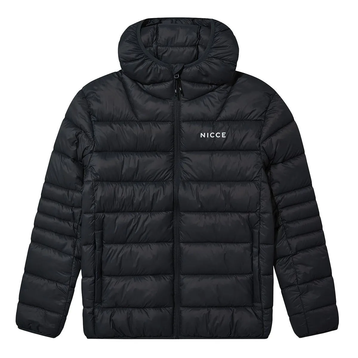 Stylish Men's Nicce Water-Resistant Hooded Puffer Jacket with Zip Pockets - Perfect for Cold Weather!