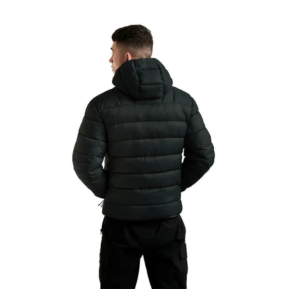 Stylish Men's Nicce Water-Resistant Hooded Puffer Jacket with Zip Pockets - Perfect for Cold Weather!