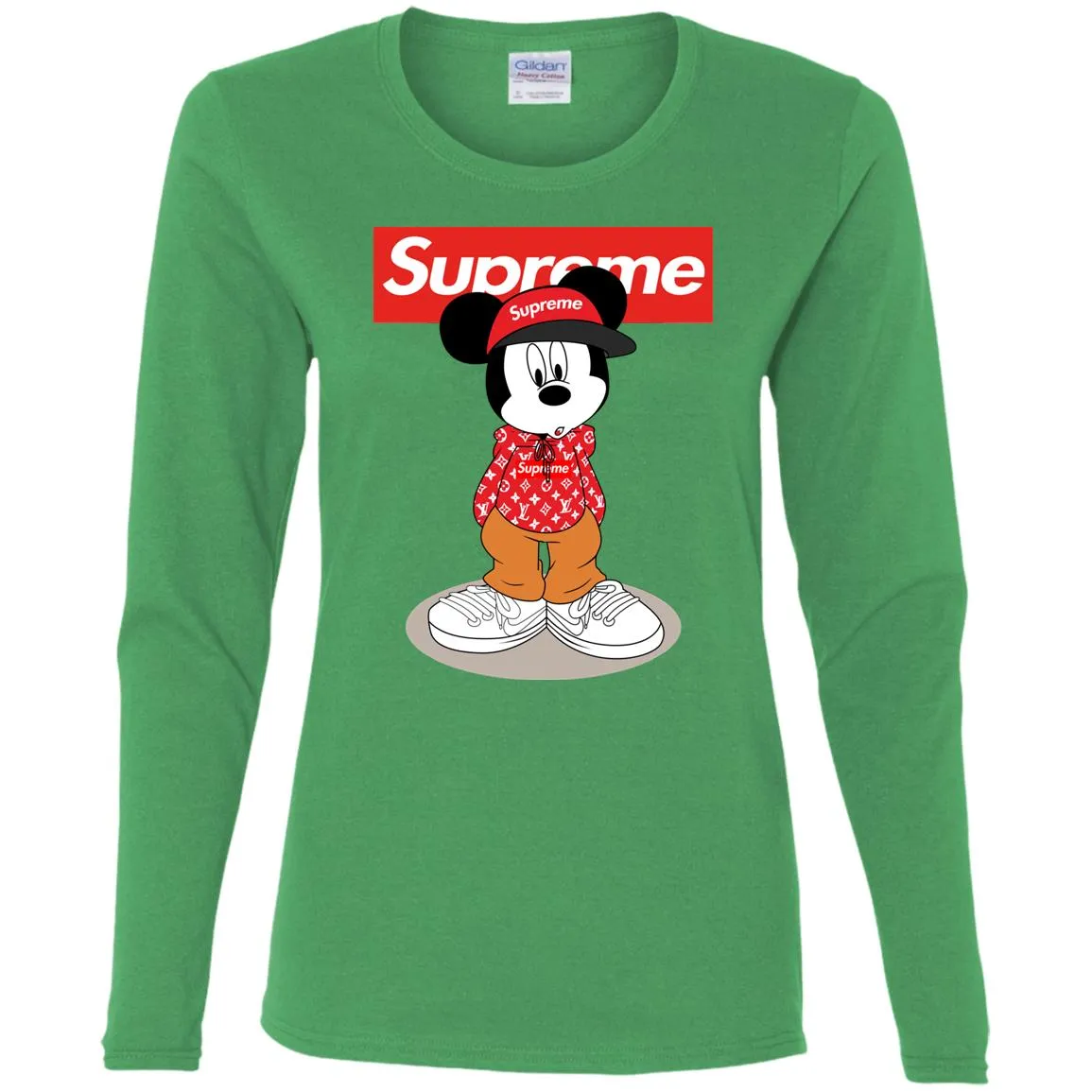 Supreme Mickey Mouse T-shirt Women Long Sleeve Shirt