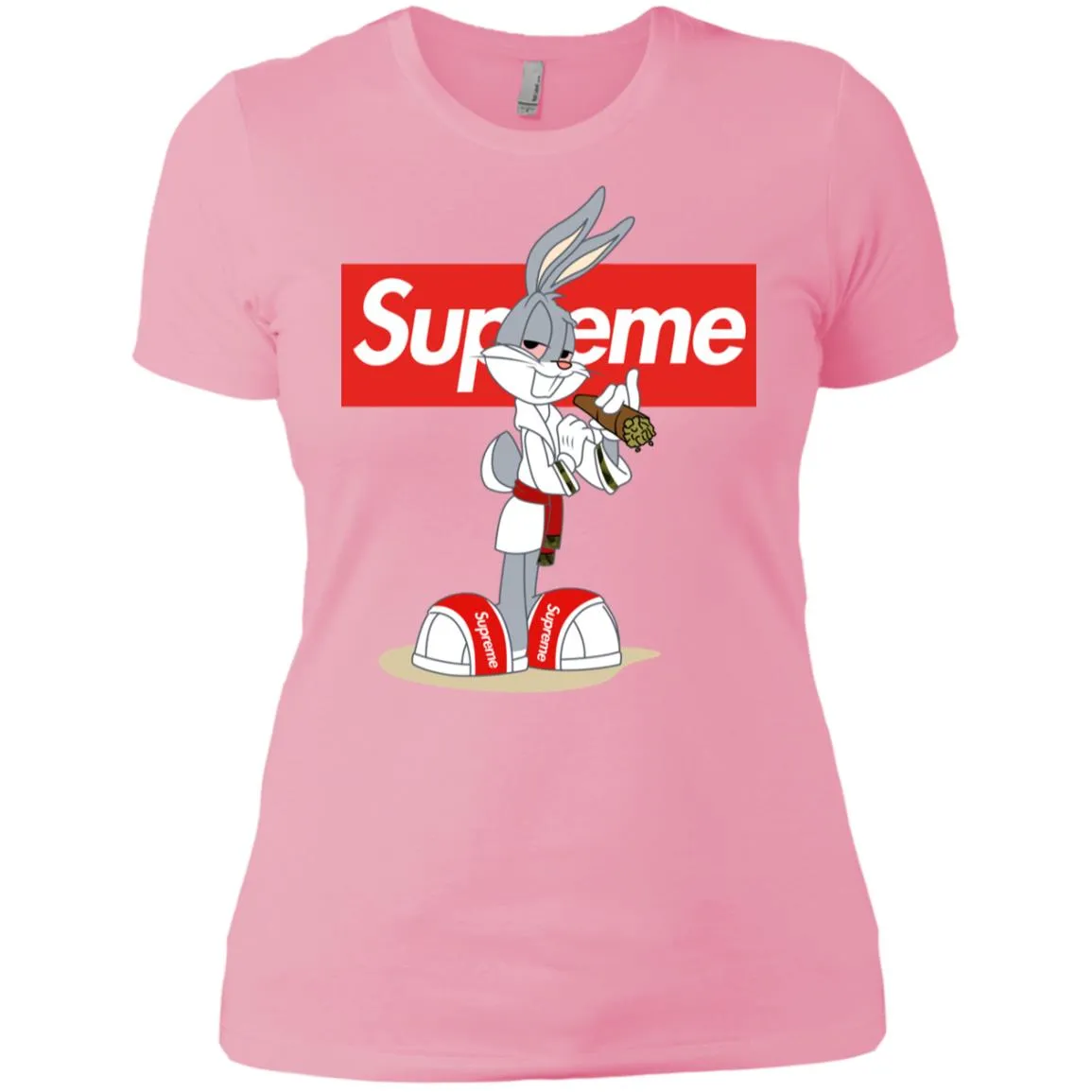 Supreme Rabbit Smoking T-shirt Women Cotton T-Shirt