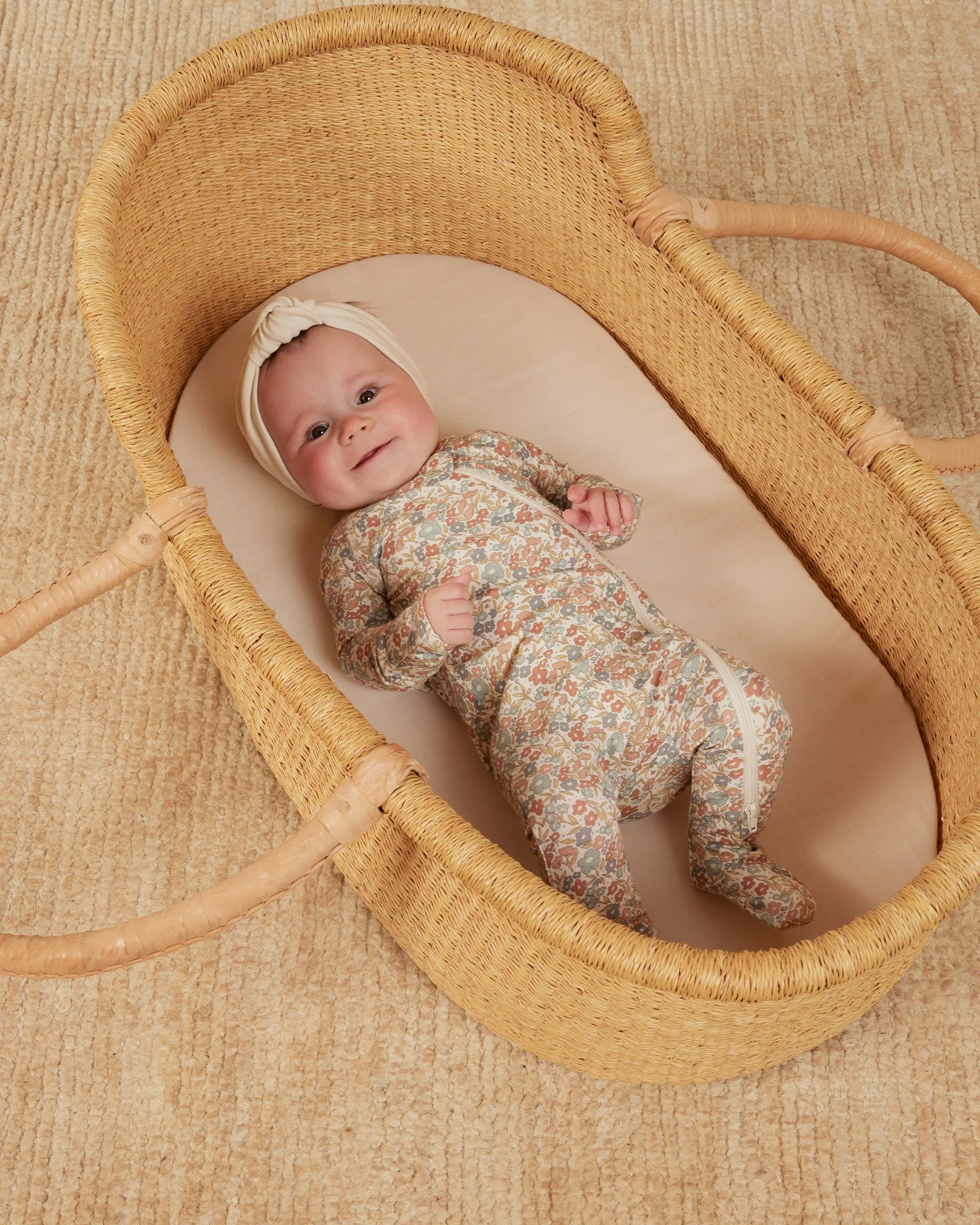 The Bamboo Zip Footie by Quincy Mae - Bloom - BABY