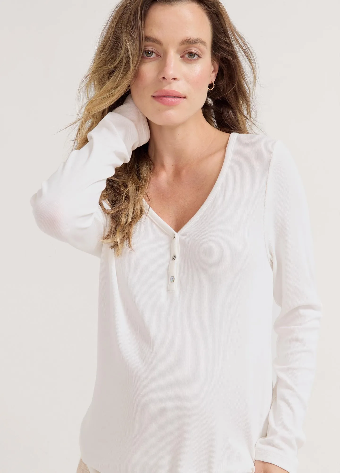 The Softest Rib Nursing Henley