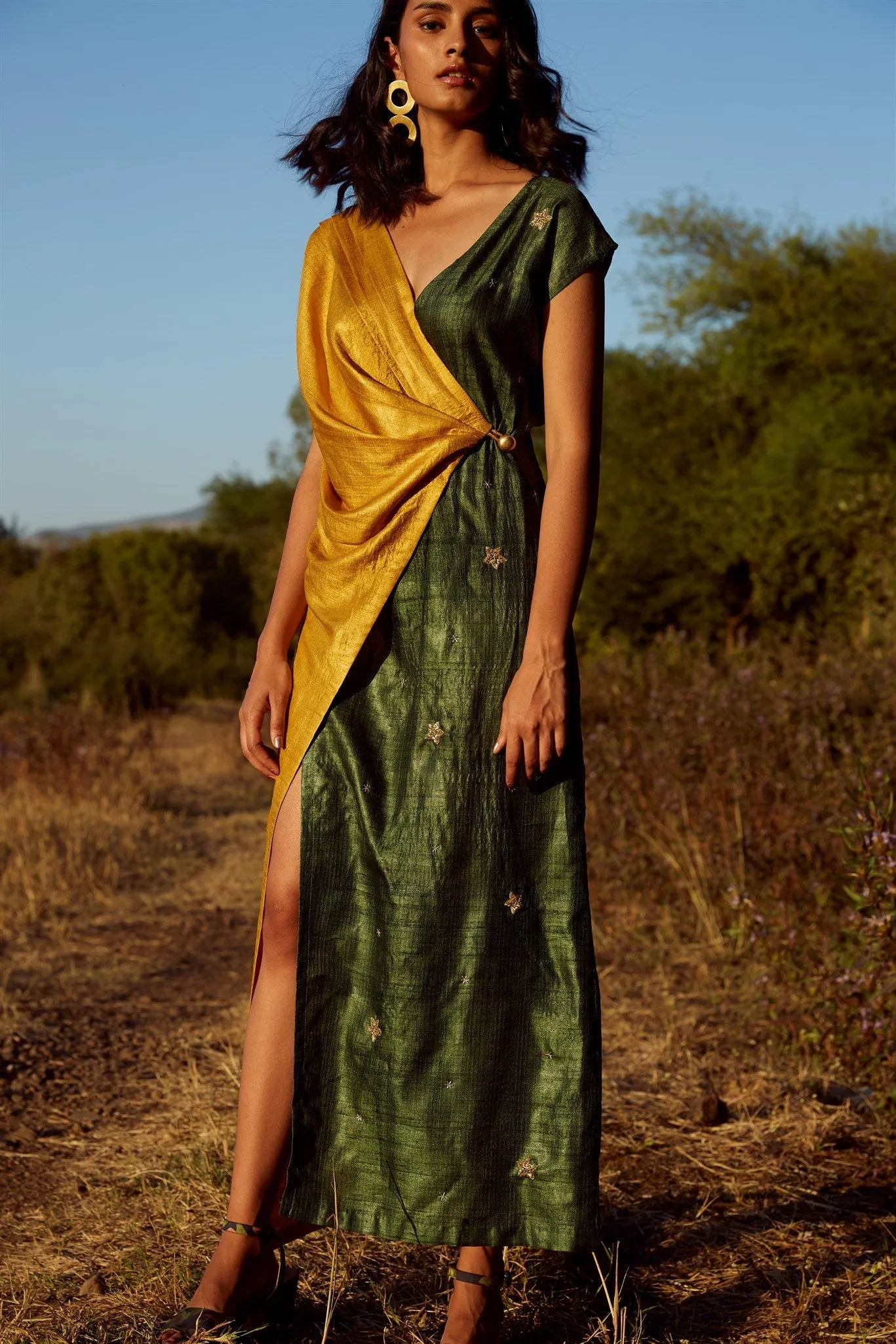 Tussar silk dress | Relove