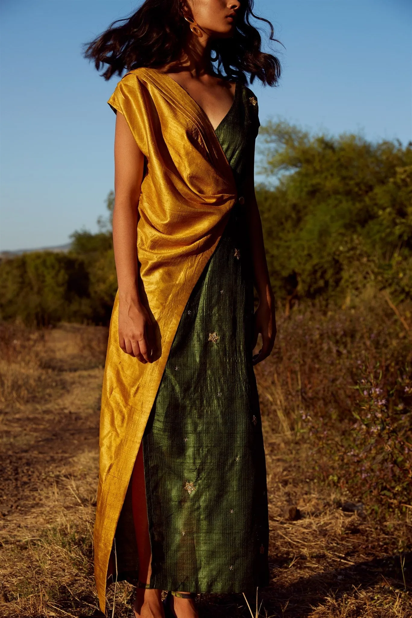 Tussar silk dress | Relove