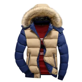 Two Tone Puffer Jacket W/Removable Hood