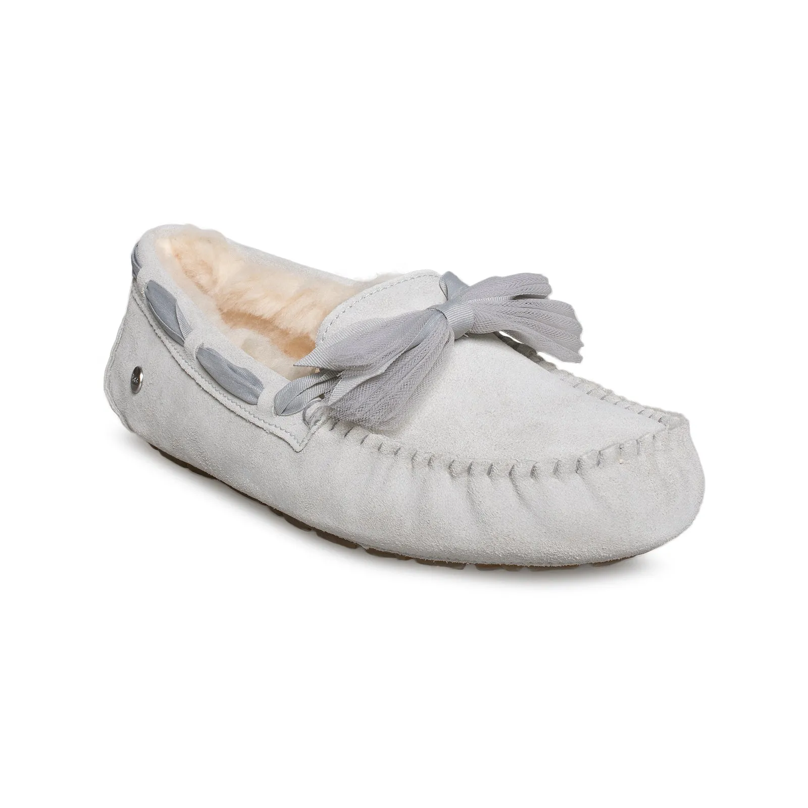 UGG Dakota Tulle Bow Grey Violet Slippers - Women's