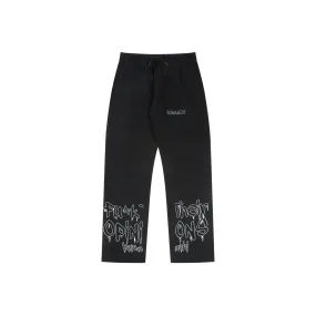 Unisex FTO Printed Joggers Black