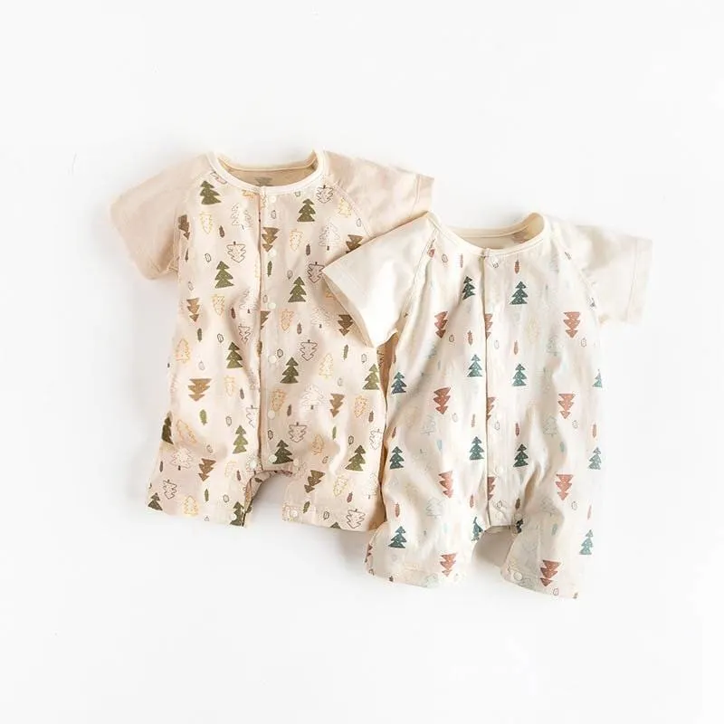 Unisex Trees Printed Jumpsuit 1 or 2 pcs Set