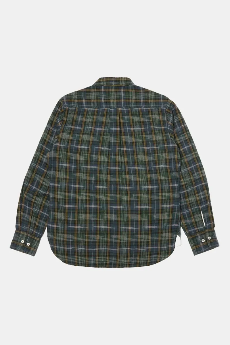 Universal Works Daybrook Shirt (Green Ikat Twill Check)