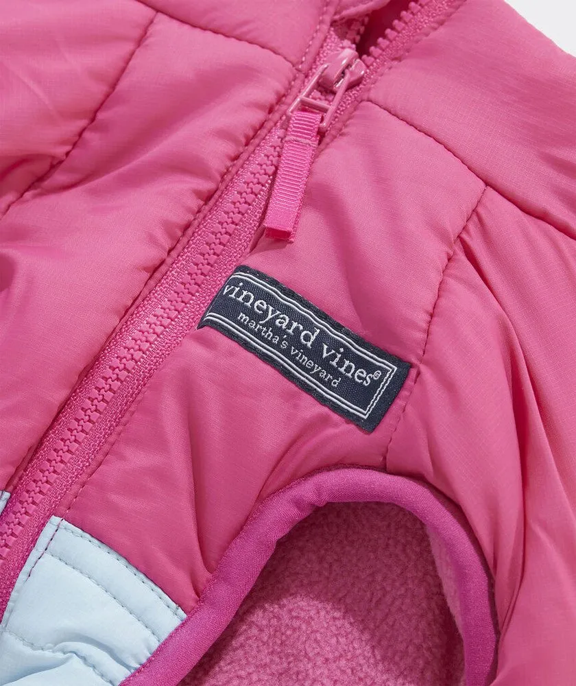 Vineyard Vines X Fma Pet Puffer Jacket, Rhododendron