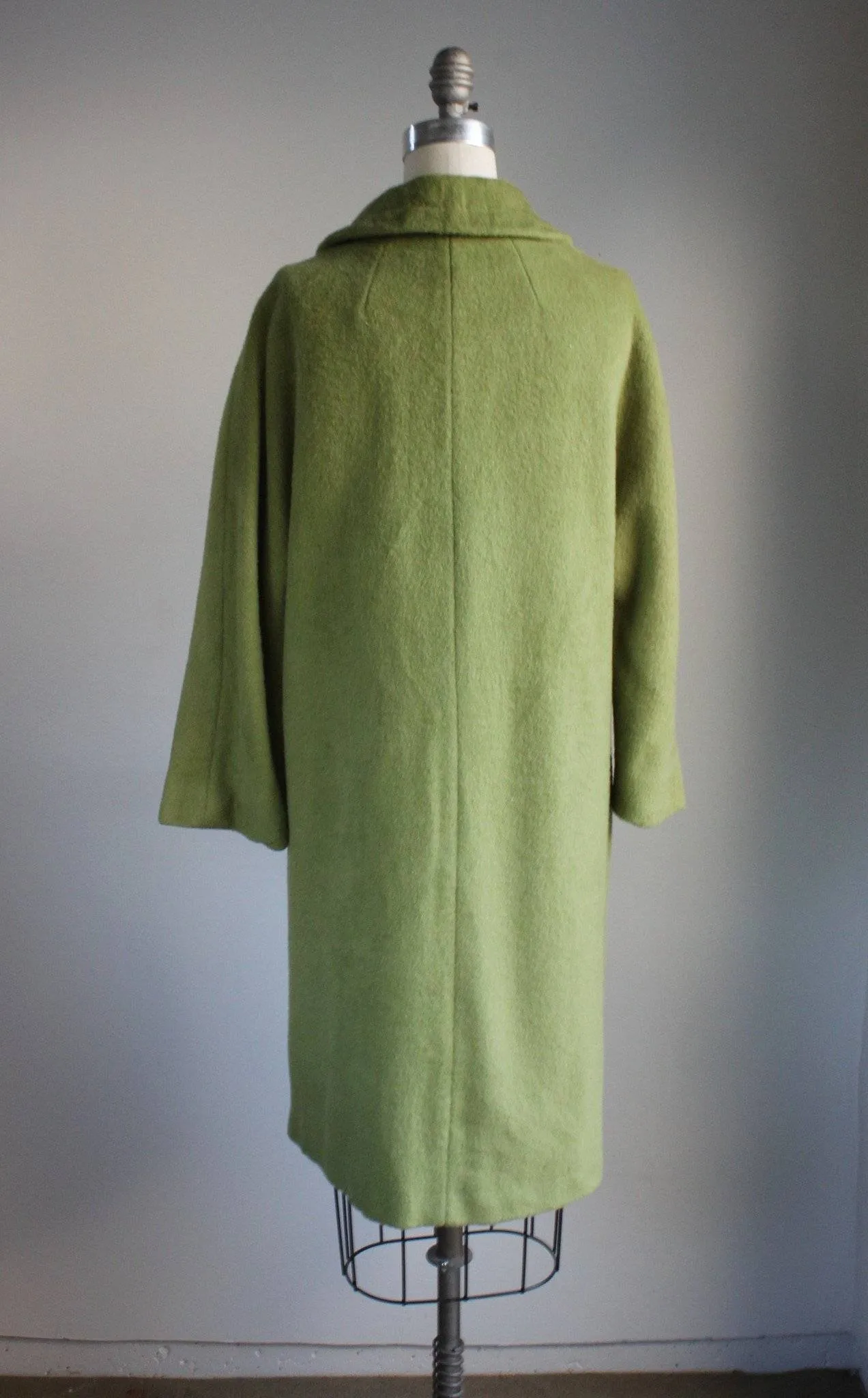 Vintage 1950s Green Mohair Coat