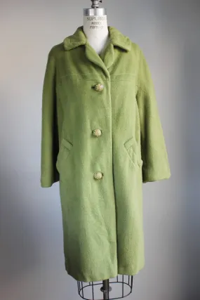 Vintage 1950s Green Mohair Coat