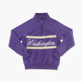 Washington Huskies Campus Script Fleece 1/4 Zip Jacket