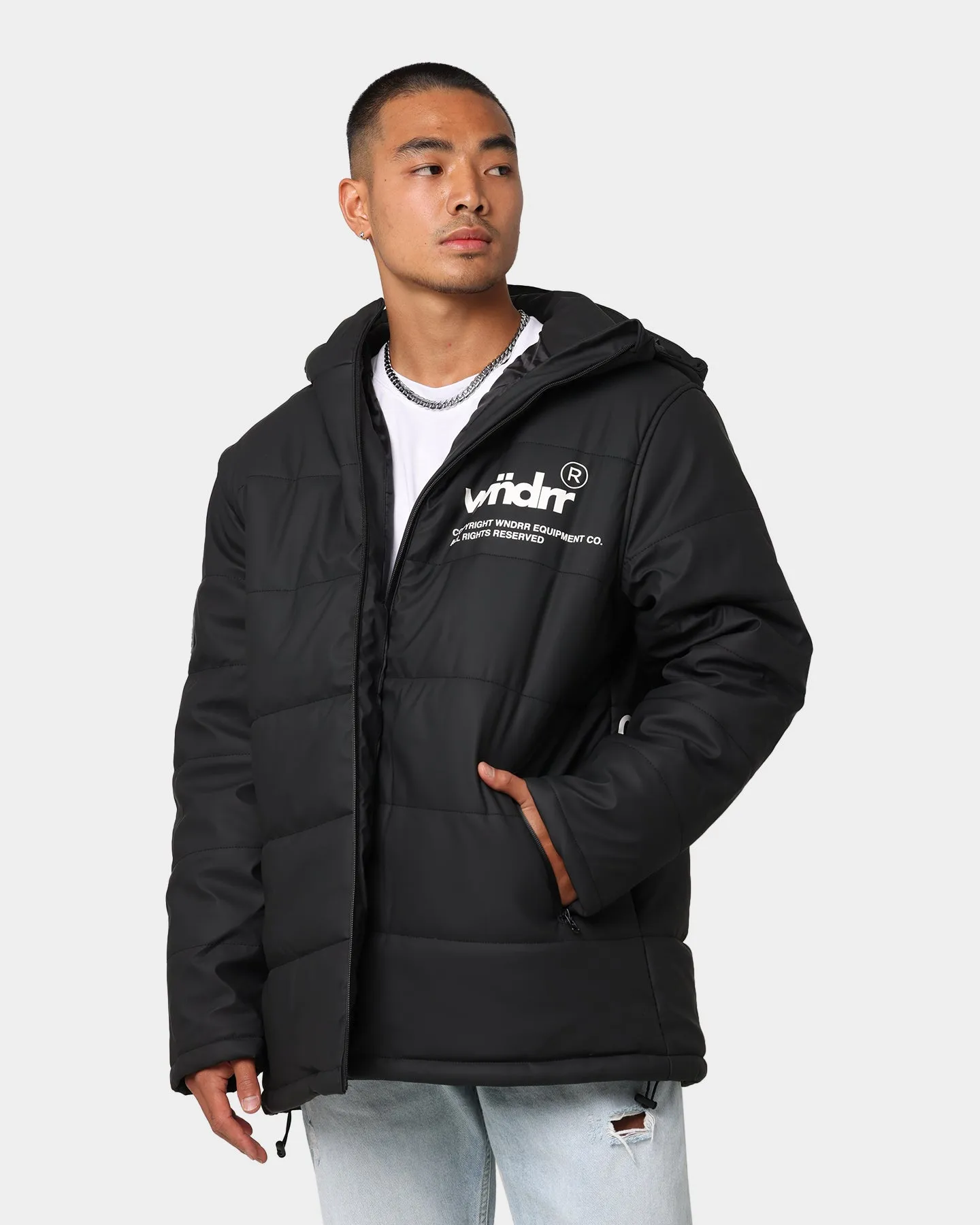 WNDRR Dos Puffer Jacket Black