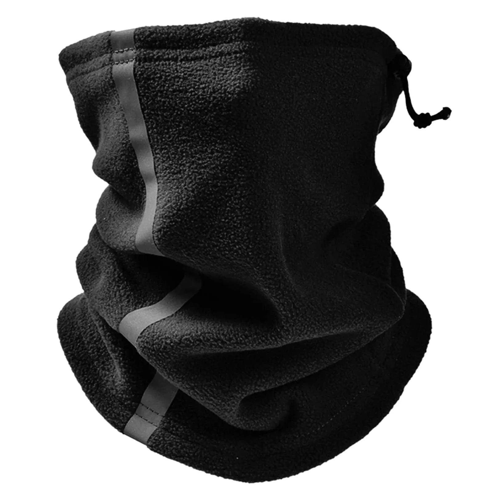 Women Men Outdoor Sport Scarf Adjustable Fleece Neck Gaiter Warmer Ski Mask Reflective Safety Face Cover Hat Winter Warm