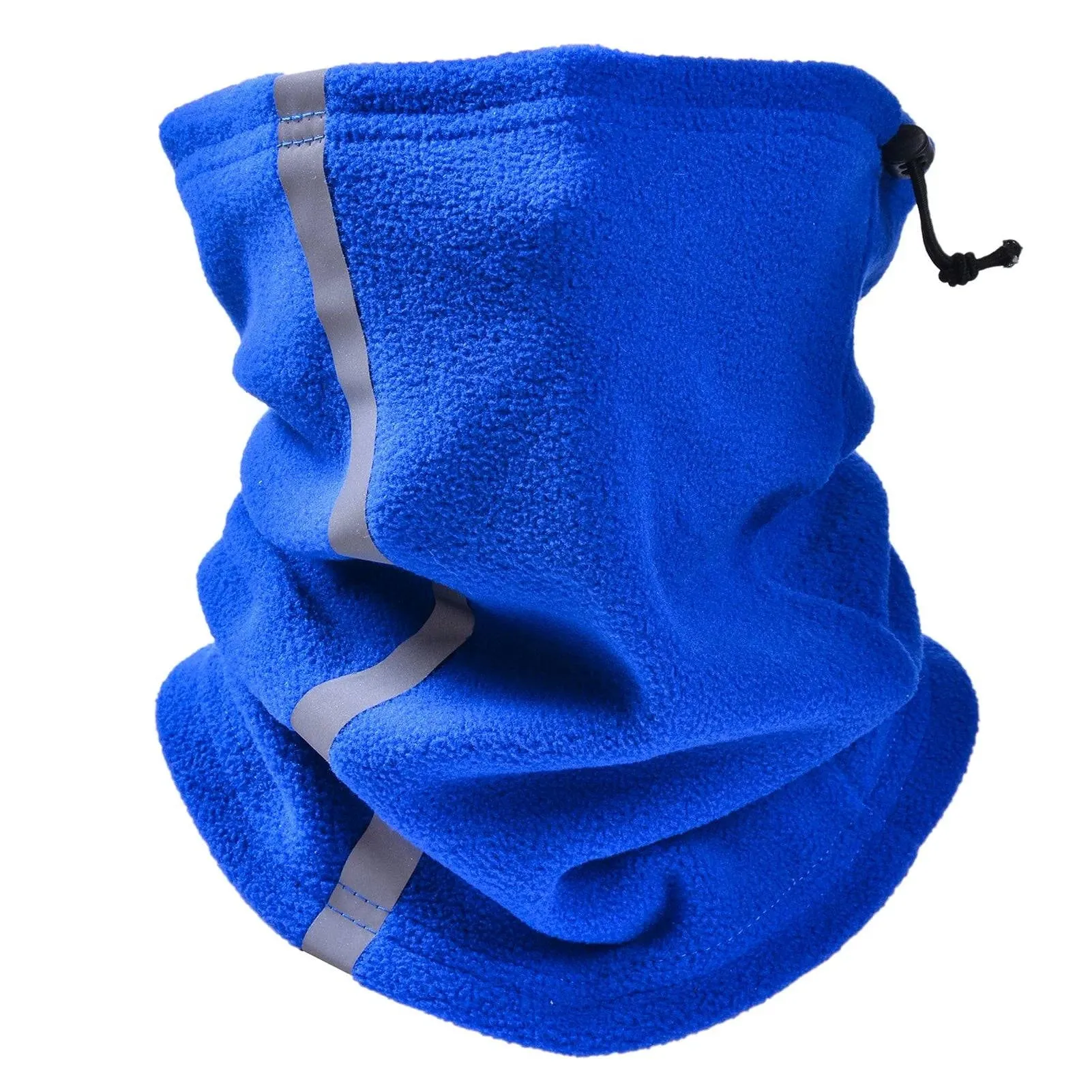 Women Men Outdoor Sport Scarf Adjustable Fleece Neck Gaiter Warmer Ski Mask Reflective Safety Face Cover Hat Winter Warm