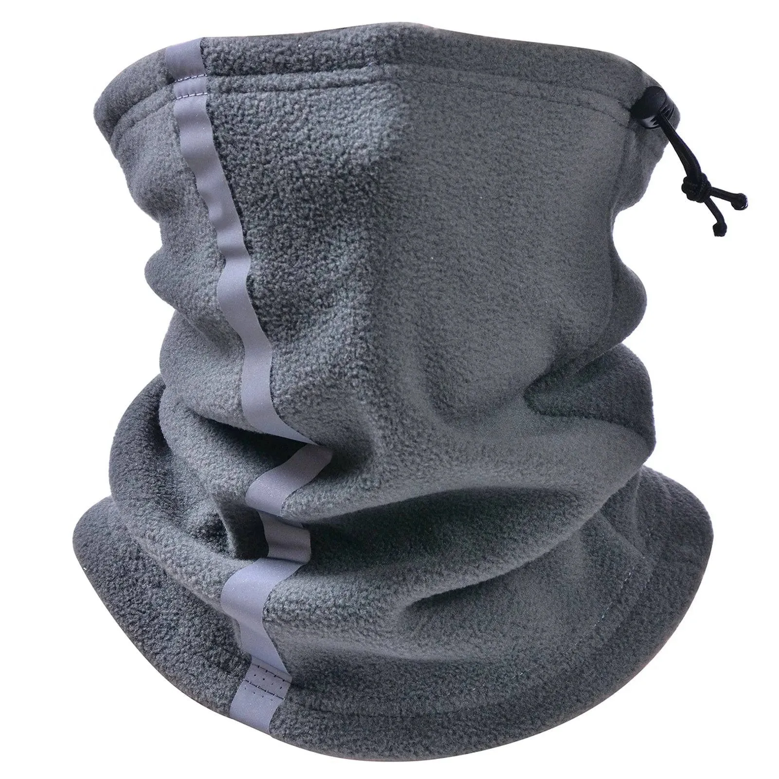 Women Men Outdoor Sport Scarf Adjustable Fleece Neck Gaiter Warmer Ski Mask Reflective Safety Face Cover Hat Winter Warm