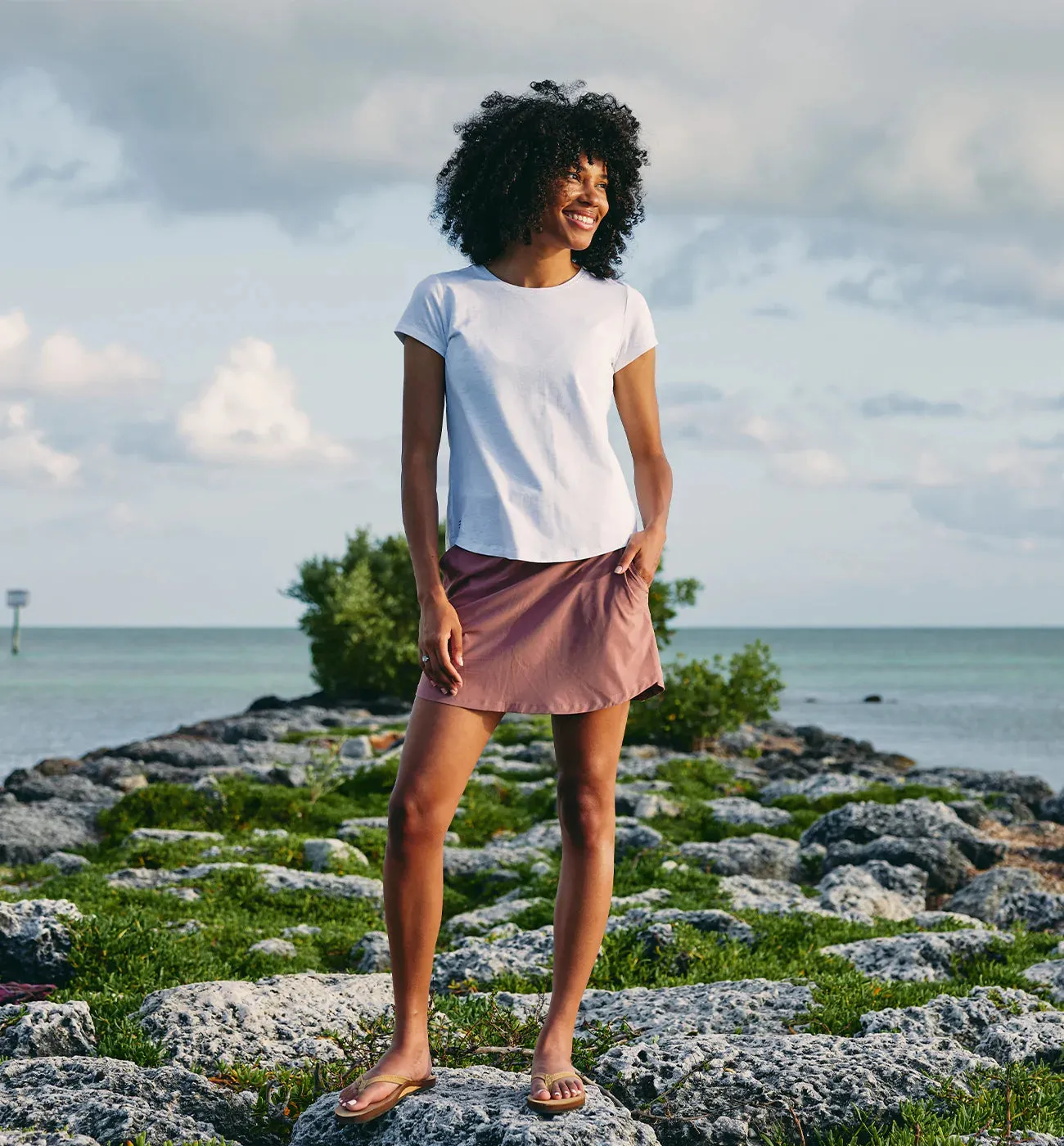 Women's Bamboo Current Tee - Bay Blue