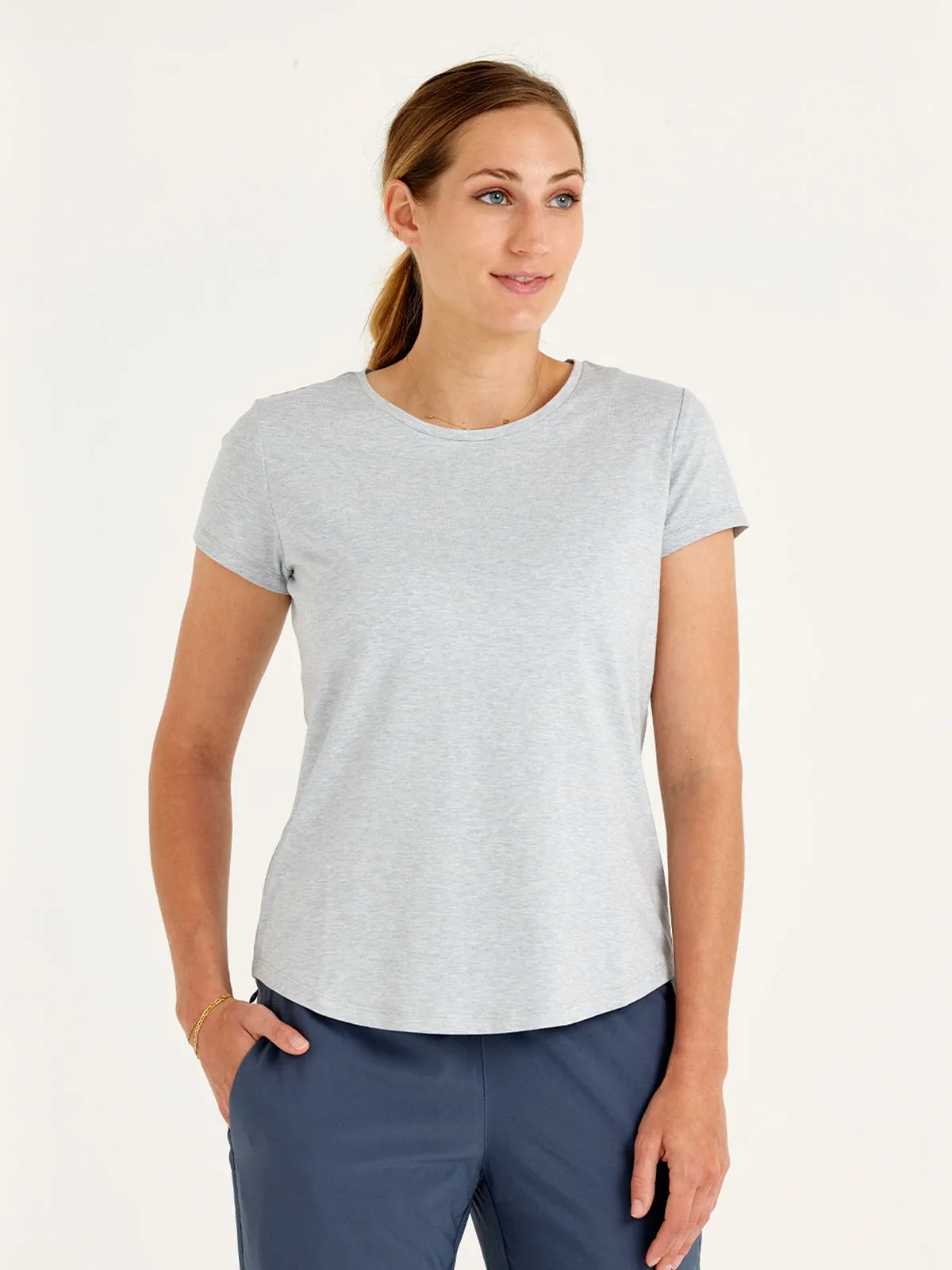 Women's Bamboo Current Tee - Bay Blue