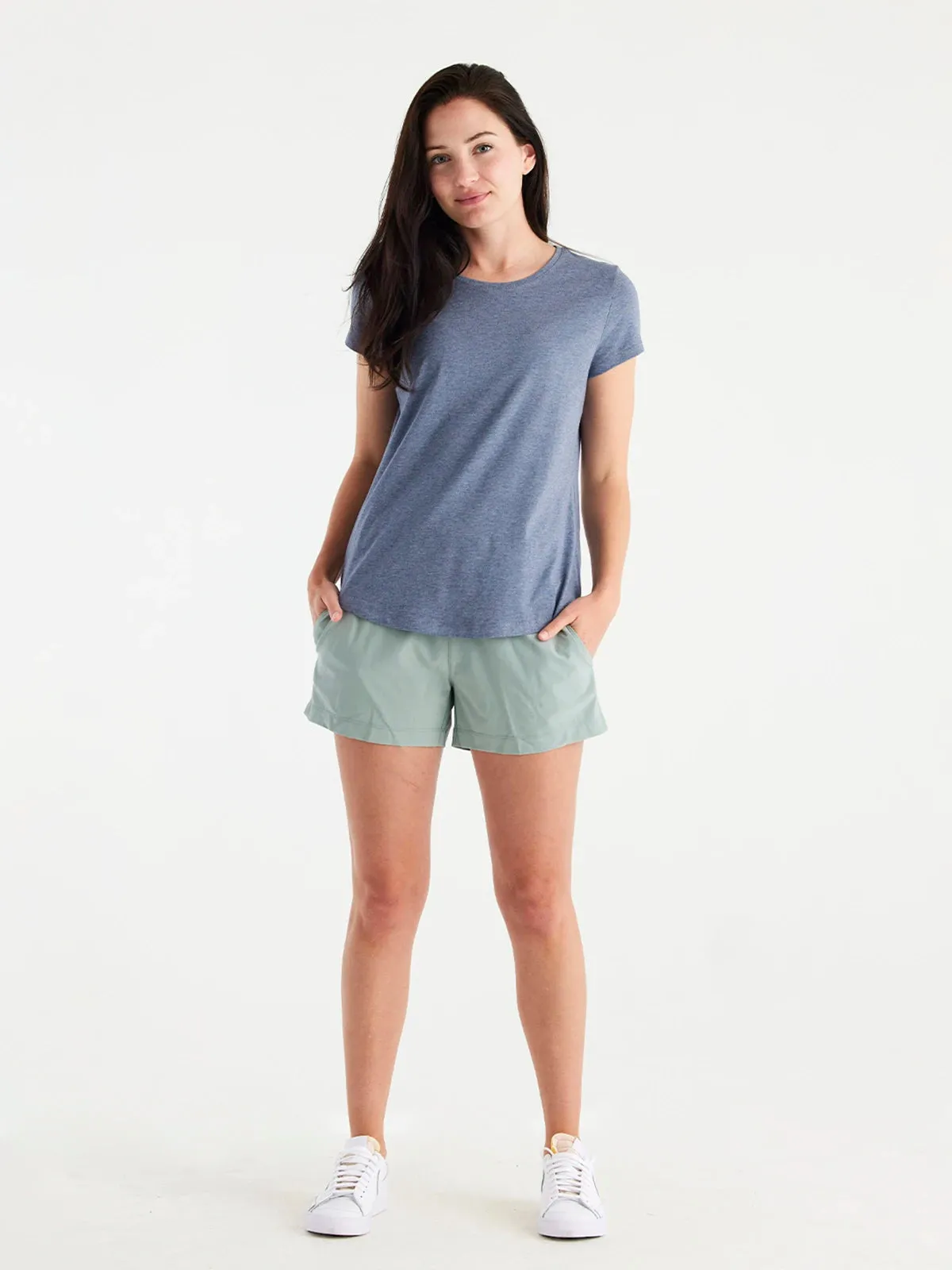 Women's Bamboo Current Tee - Heather Stonewash