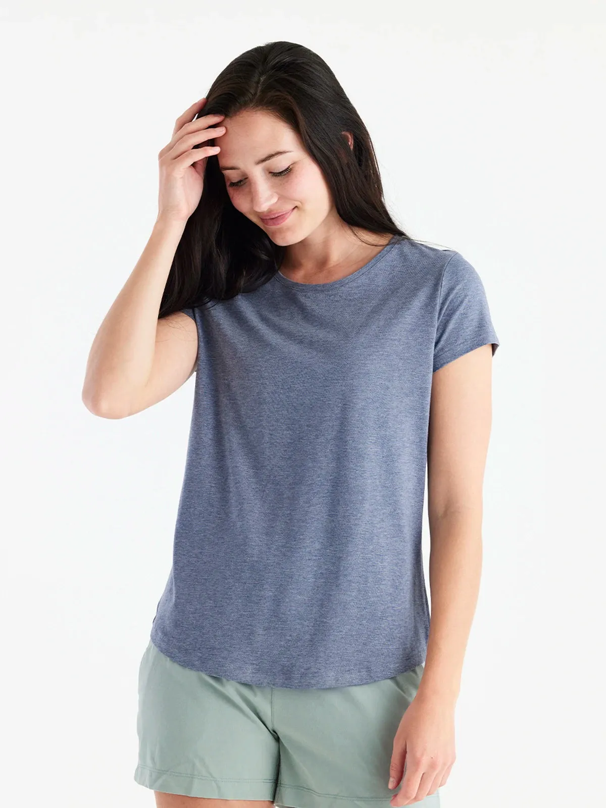 Women's Bamboo Current Tee - Heather Stonewash