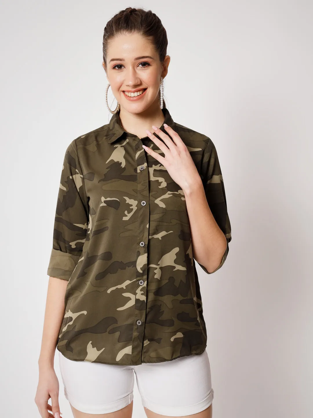 Women's Classic Camouflage Printed Shirt