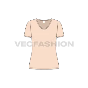 Women's Deep V-neck T-shirt