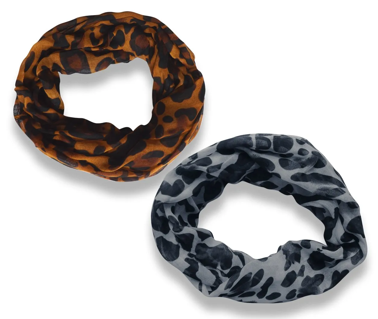 Women's Retro Fashion Two Tone Animal Print Infinity Loop Scarf