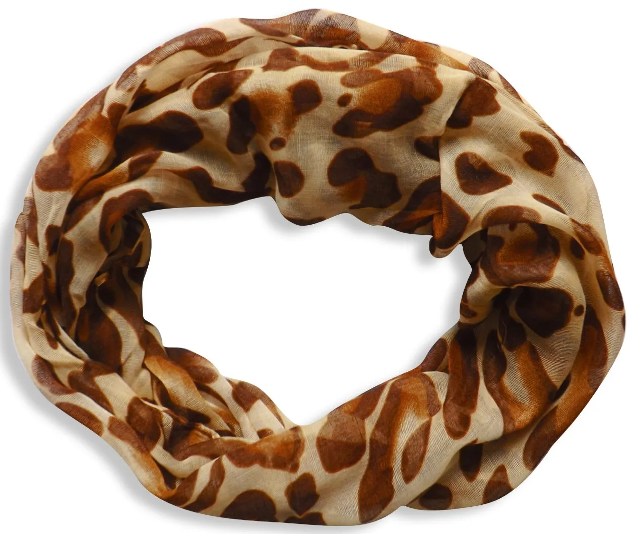 Women's Retro Fashion Two Tone Animal Print Infinity Loop Scarf