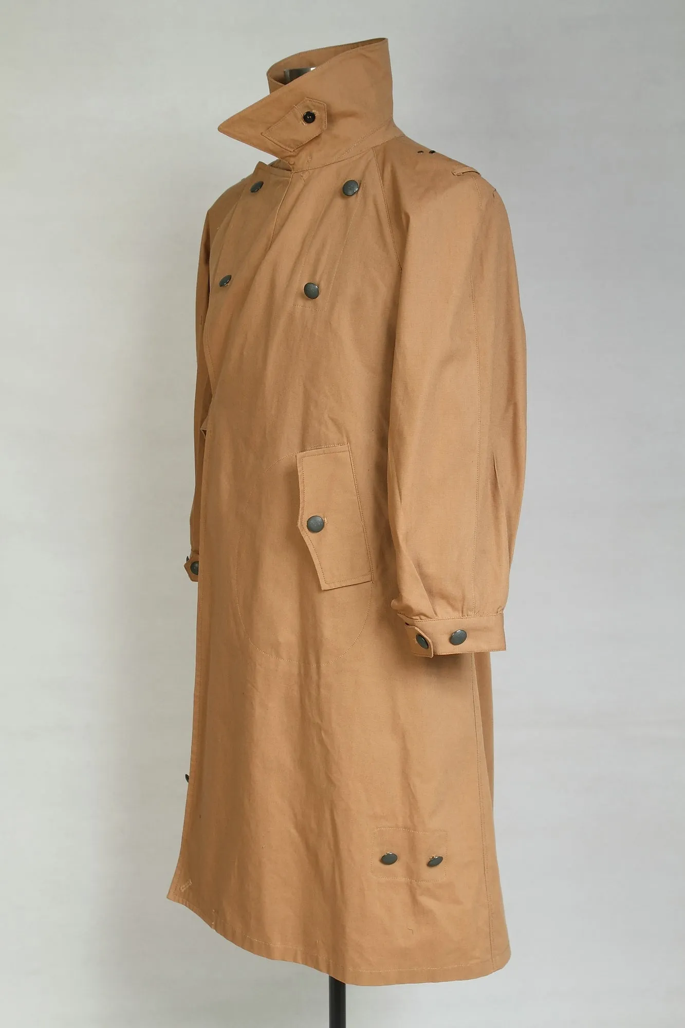 World War 2 WWII German Motorcyclist Wind Proof Overcoat Tan