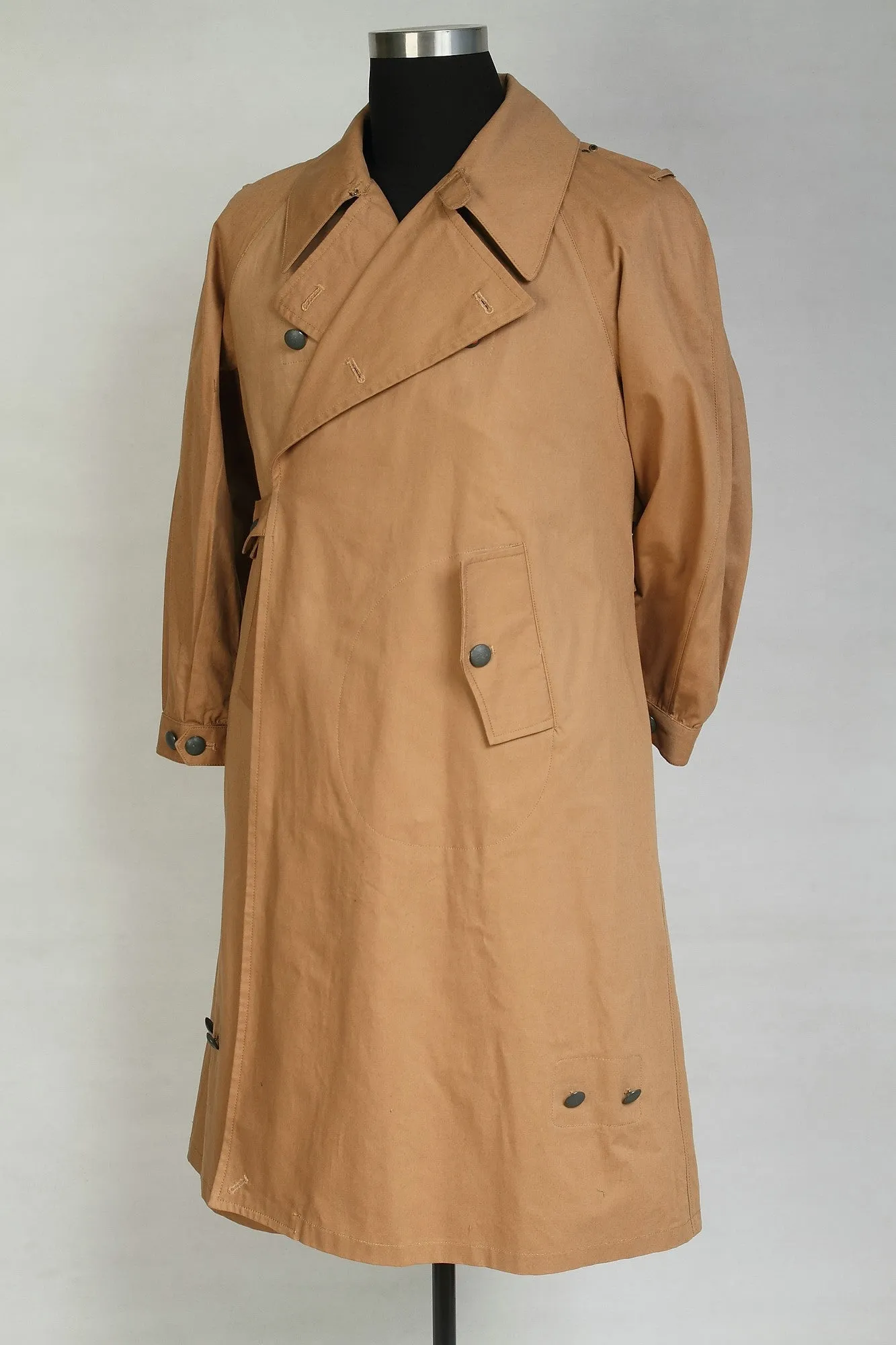 World War 2 WWII German Motorcyclist Wind Proof Overcoat Tan