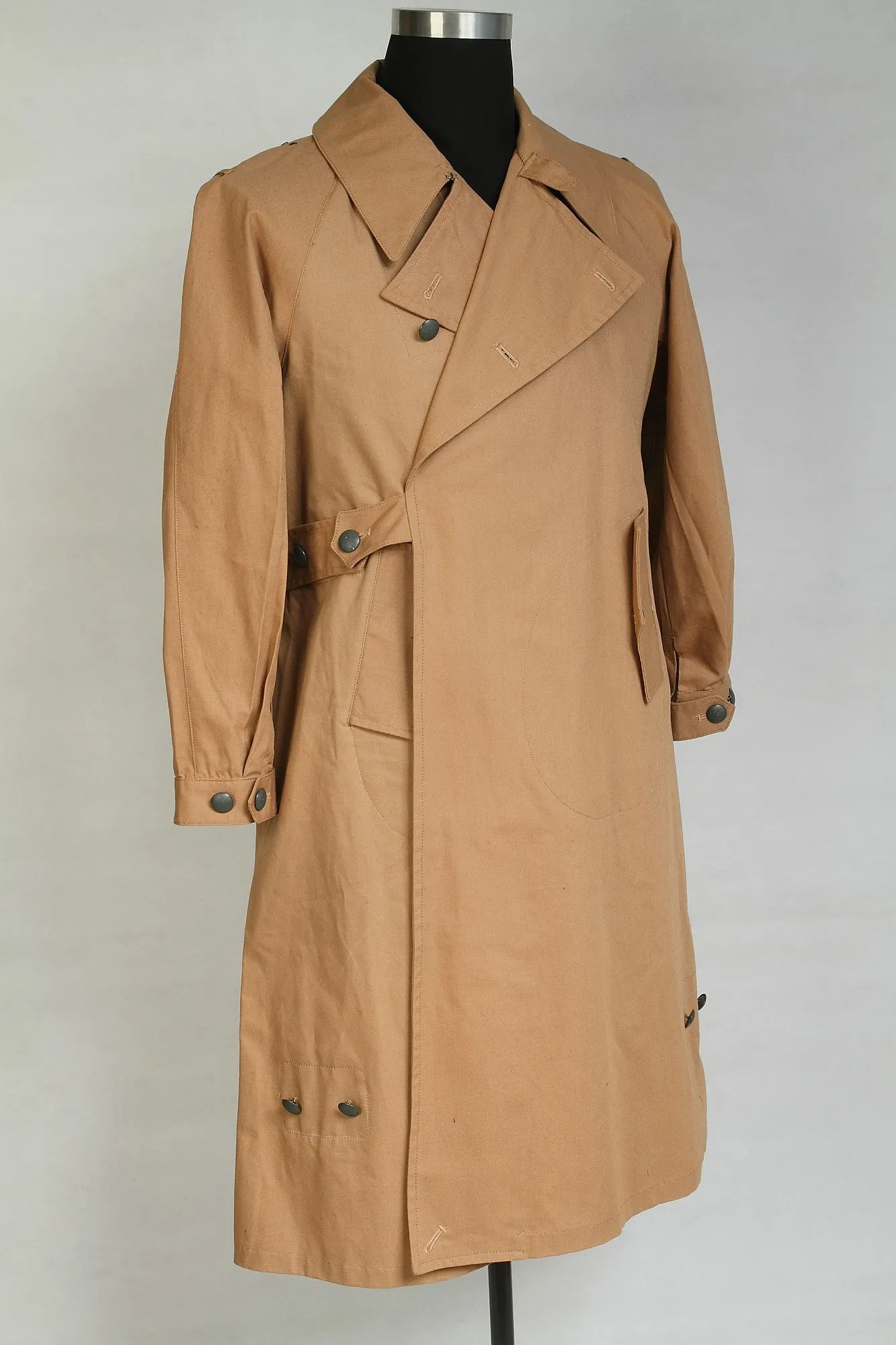 World War 2 WWII German Motorcyclist Wind Proof Overcoat Tan